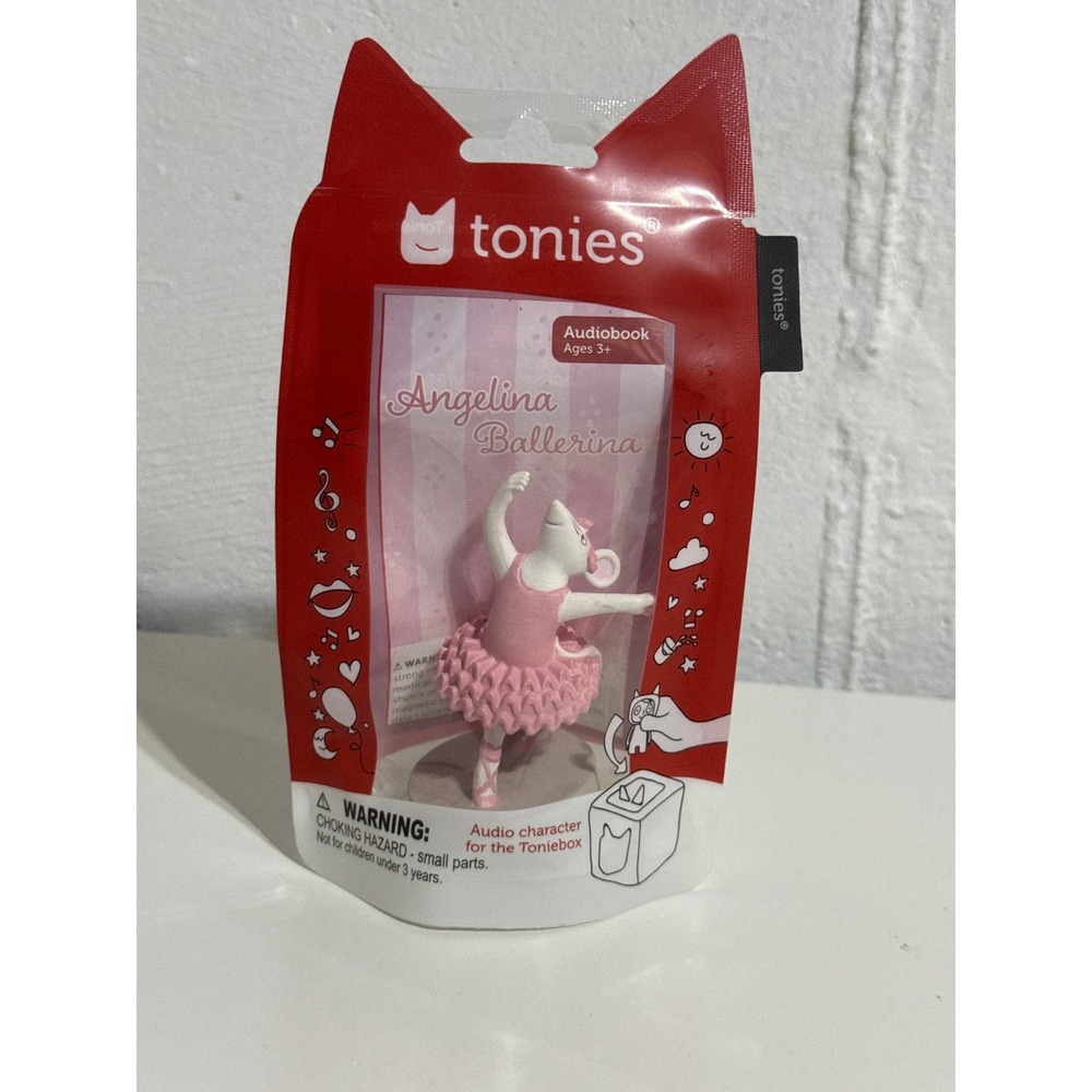 Tonies Kids Angelina Ballerina Audio Character Figure Pink Plastic Storytelling